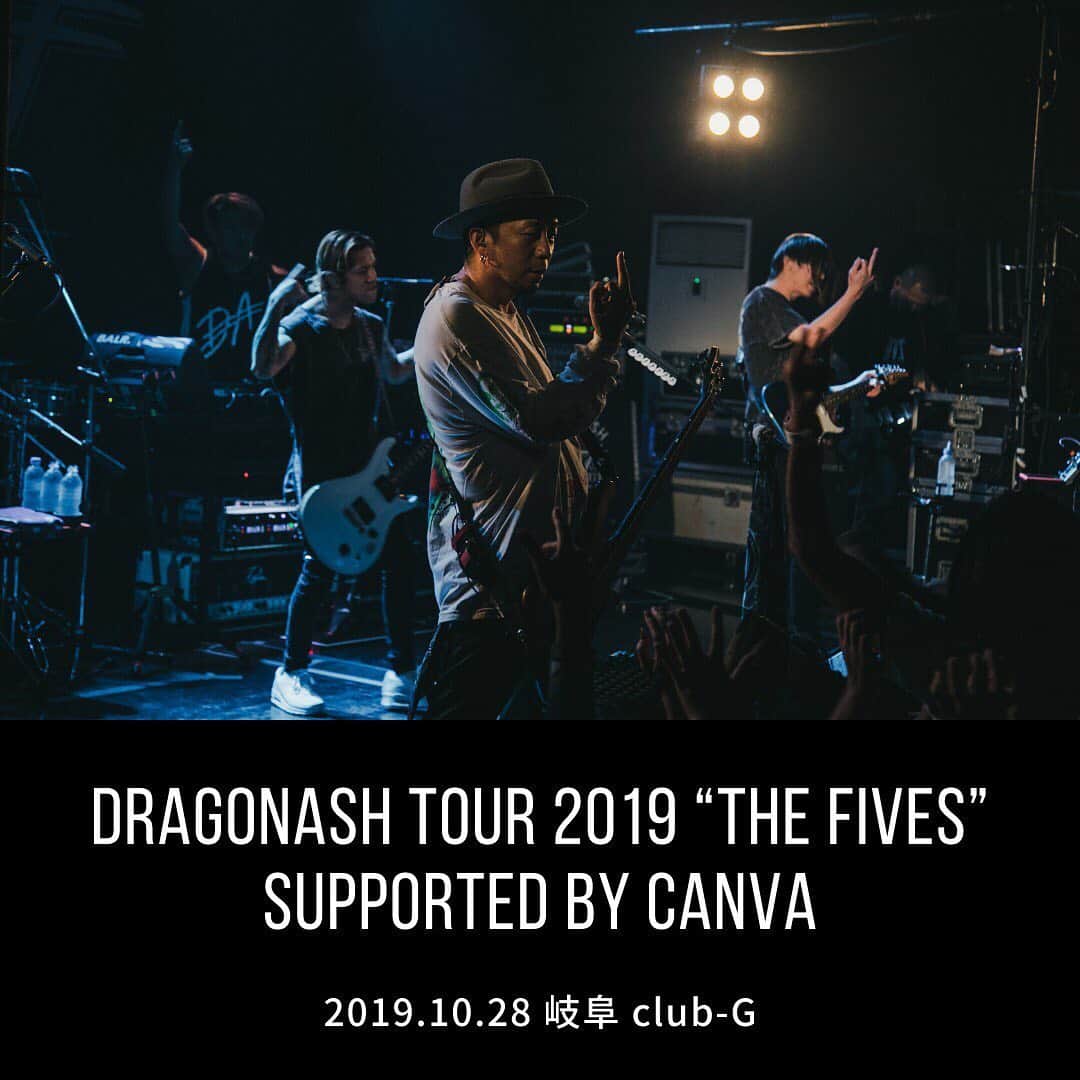 Dragon Ashさんのインスタグラム写真 - (Dragon AshInstagram)「DRAGONASH LIVE TOUR 2019 "THE FIVES" supported by Canva @ 岐阜 club-G  #DA_livephoto photo by @nekoze_photo」10月29日 13時02分 - dragonash_official