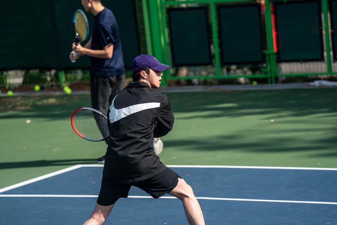 ジュンQ のインスタグラム：「뉴 취미 생김🎾」