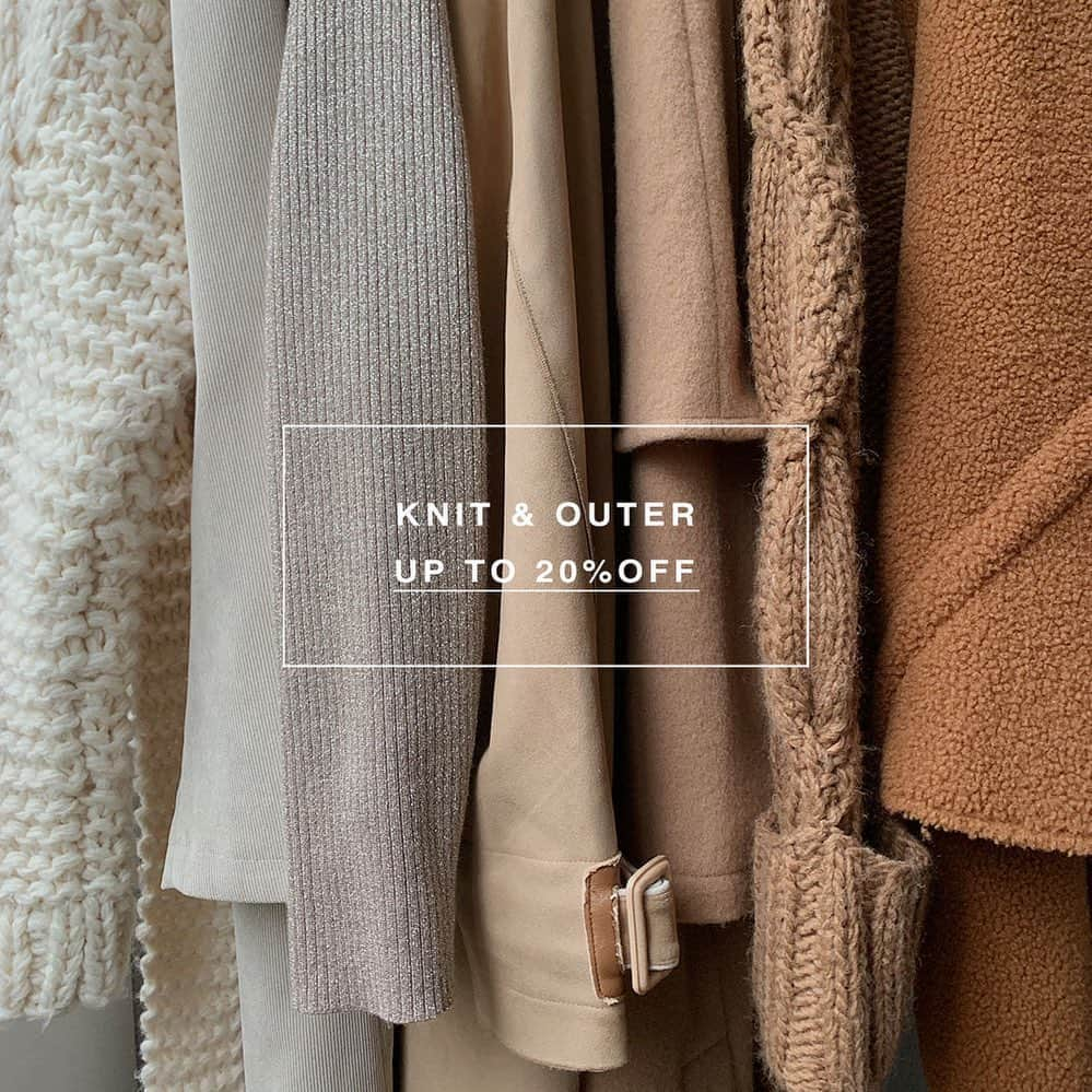 Ameri vintageさんのインスタグラム写真 - (Ameri vintageInstagram)「KNIT&OUTER UP TO 20%OFF 10.30.web 12:00 - 11.05.tue 13:00 . 一部ニットとアウターが最大20%OFF！ お得な期間をぜひお見逃しなく！ . #ameri #amerivintage #knit #shopping #fashion」10月29日 17時30分 - amerivintage