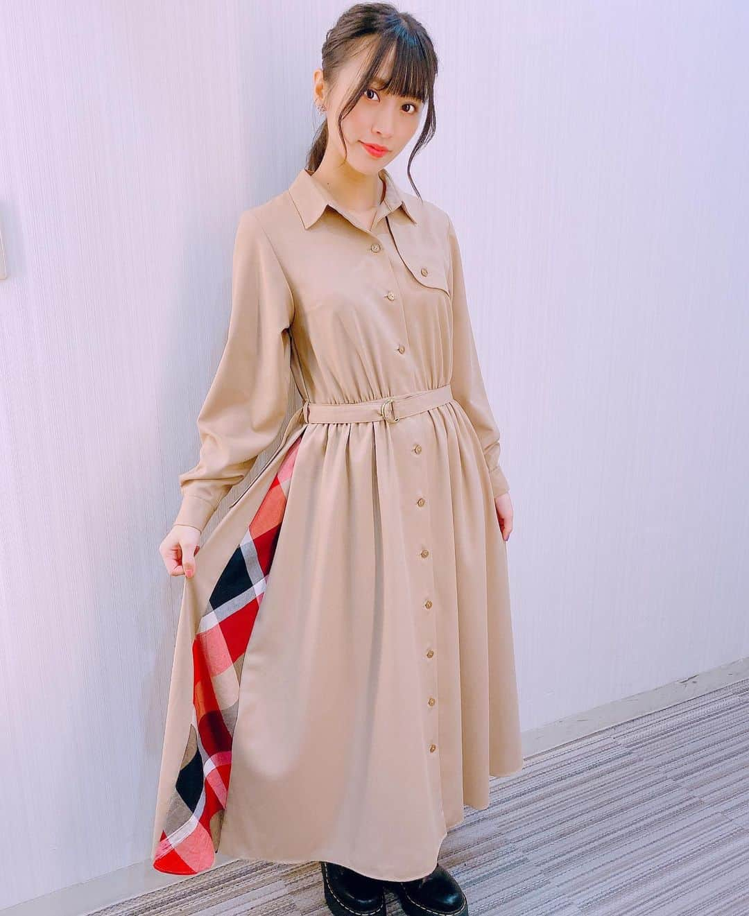 根岸愛さんのインスタグラム写真 - (根岸愛Instagram)「本日の私服👗 BLUE LABEL CRESTBRIDG 秋らしいワンピース🍁 #bluelabel #crestbridge #crestbridgebluelabel #fashion #onepiece #ねぎ私服 #ねぎしふく #ブルーレーベル #クレストブリッジ #ワンピース」10月29日 18時10分 - negishiai927