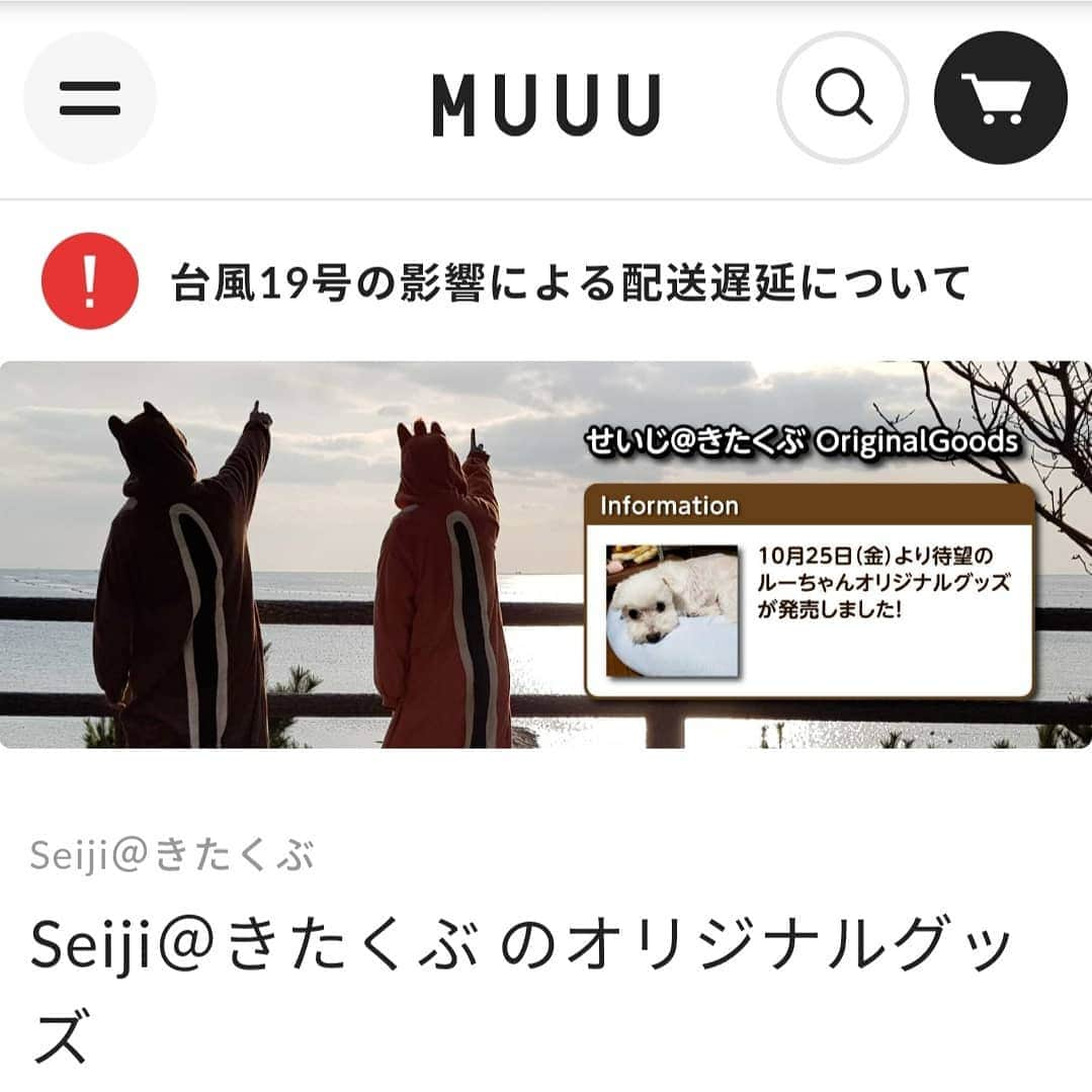 Seiji＠きたくぶのインスタグラム：「皆さんこんにちは✨お知らせです！ この度、UUUMさんのご協力もあり、我が家の愛犬ルーちゃん🐾のオリジナルグッズを発売させていただくことになりました✨ Tシャツとパーカーとスマホケースの3種類となっています🐾 ご興味いただけましたらぜひ以下のリンクよりチェックしていただければと思います✨  MUUU公式通販サイト » https://muuu.com/users/2c16534b9d34ff29  #UUUM #MUUU」