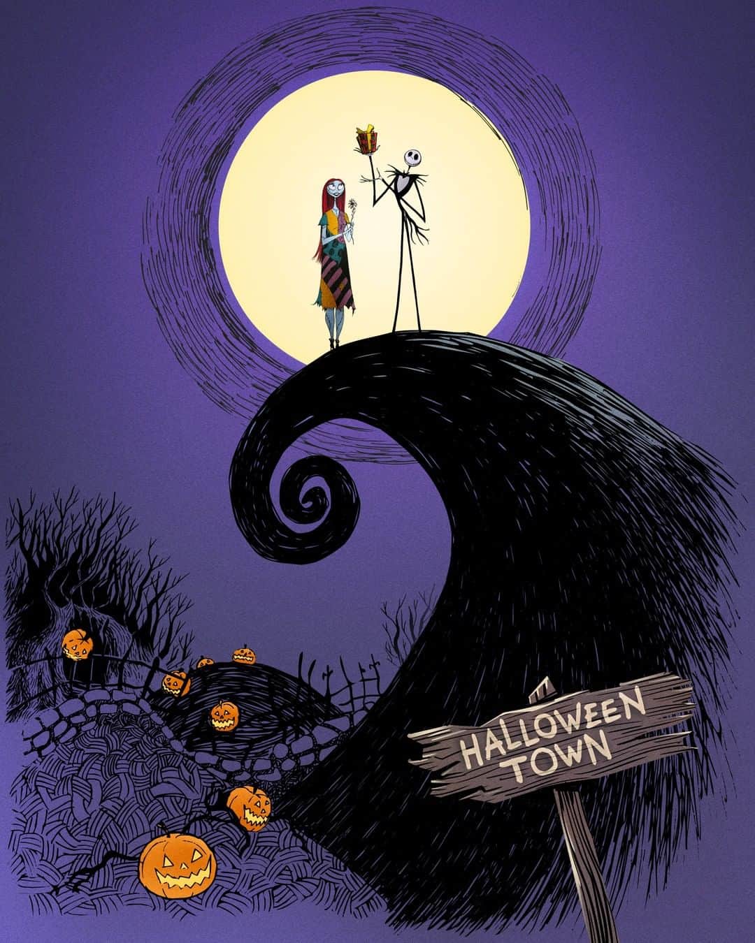 Disneyさんのインスタグラム写真 - (DisneyInstagram)「Happy Anniversary to Tim Burton’s The Nightmare Before Christmas. Comment 🎃 if you think it’s a Halloween movie or 🎄 if you think it’s a Christmas movie.」10月30日 1時00分 - disney