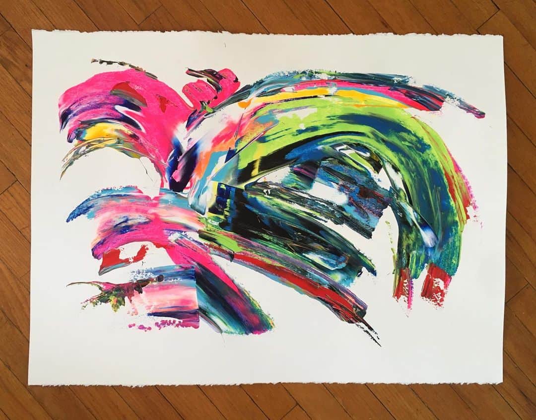 サキャスティックのインスタグラム：「@mrolson 🙏🏻 Acrylic on paper.」