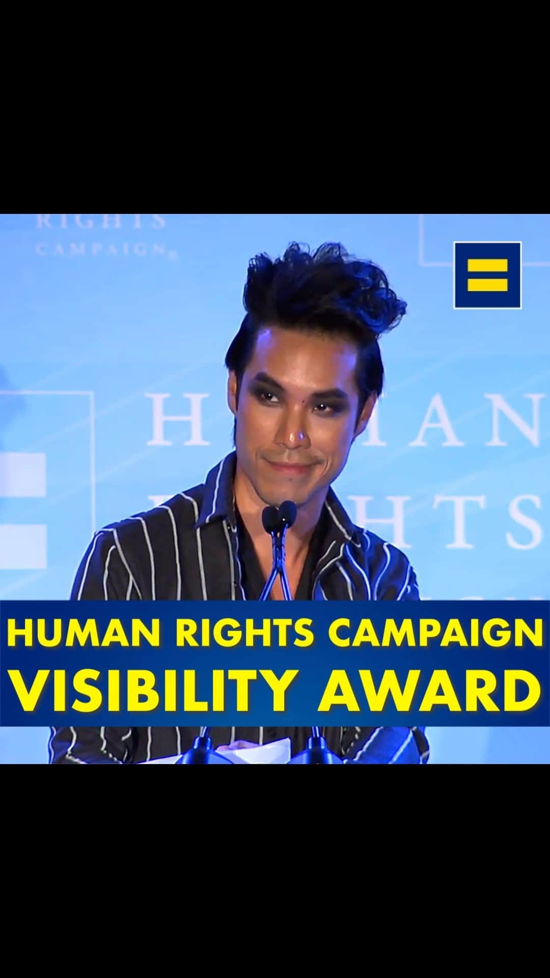 ユージン・リー・ヤンのインスタグラム：「My @humanrightscampaign Visibility Award speech in San Francisco 💜」