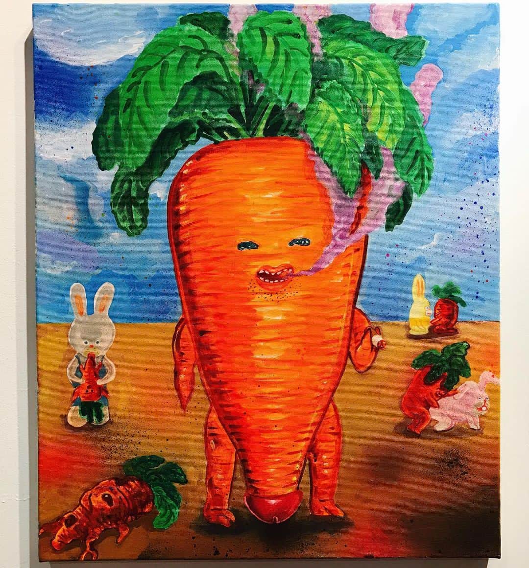 デハラユキノリのインスタグラム：「ボッキにんじんが見られるのはあと二日！ “SOIXXX” The First ERO-Art Exhibition . ครั้งแรกกับกับนิทรรศการอีโรอาร์ต ที่อาจจะเปลี่ยนความคิด XXX ของคุณไปสู่ความอาร์ต! โดยงานนี้ได้รับเกียรติจาก 5 ศิลปินสตรีทอาร์ตทั้งไทย เกาหลี และญี่ปุ่น ที่คุณต้องชอบในผลงานของพวกเขาแน่นอน ได้แก่ NEV3R, Rukkit, Beck Jae Jung, Hideyuki Katsumata, Yukinori Dehara เตรียมปลดปล่อยความ XXX ไปกับ Exhibition ครั้งนี้ได้ ตั้งแต่วันนี้จนถึงวันที่ 31 ต.ค. นี้เท่านั้น ที่ Chill Gallery, Chill inda house แล้วเจอกัน! XOXO. . #iameverythingco #SOIXXX #NEV3R #Rukkit #JaejungBeck #Hediyukikatsumata #YukinoriDehara #dehara」