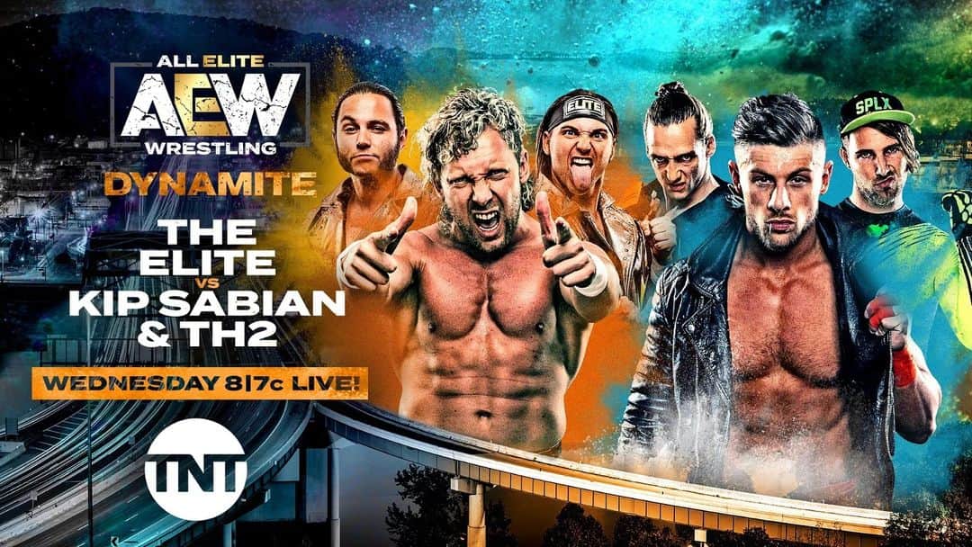 マット・ジャクソンのインスタグラム：「Tomorrow night on #AEWDynamite!  #theELITE vs Kip Sabian & TH2」