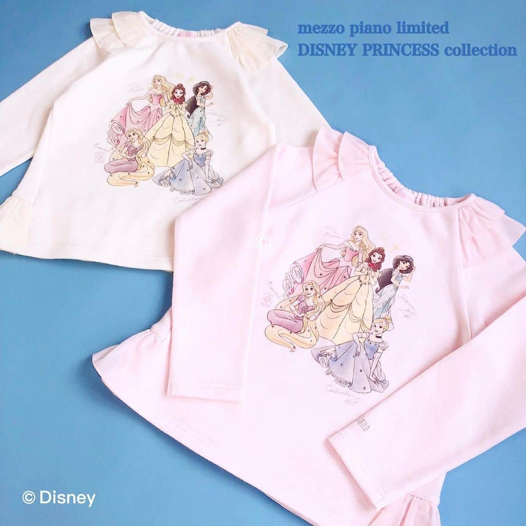 mezzo pianoさんのインスタグラム写真 - (mezzo pianoInstagram)「.﻿ mezzo piano limited ﻿ DISNEY PRINCESS collection﻿ ﻿ 憧れの「ディズニー プリンセス」シンデレラ、オーロラ姫、、ベル、ジャスミン、ラプンツェルたちがデザインされたメゾ ピアノのリミテッドアイテムが誕生。﻿ ﻿ ラメ素材を用いた裏毛トレーナー。﻿ フリルやラインストーンをあしらった﻿ ロマンティックなデザインに、﻿ プリンセスたちが登場。﻿ ﻿ ■〈ディズニープリンセス〉トレーナー ¥9,300﻿ ﻿ ❤︎11月2日（土）よりメゾ ピアノショップにて 発売スタート‼︎﻿ 詳しくは、お近くのショップにお問い合わせください。﻿ ﻿ #mezzopiano #メゾピアノ﻿ #wintencollection #冬コレクション#冬物﻿ #新作  #ディズニープリンセス#シンデレラ#眠れる森の美女#オーロラ姫#美女と野獣#ベル#アラジン#ジャスミン#党の上のラプンツェル#ラプンツェル#Disney#ディズニー#ヒロイン#プリンセス﻿」10月30日 11時13分 - mezzopiano_official