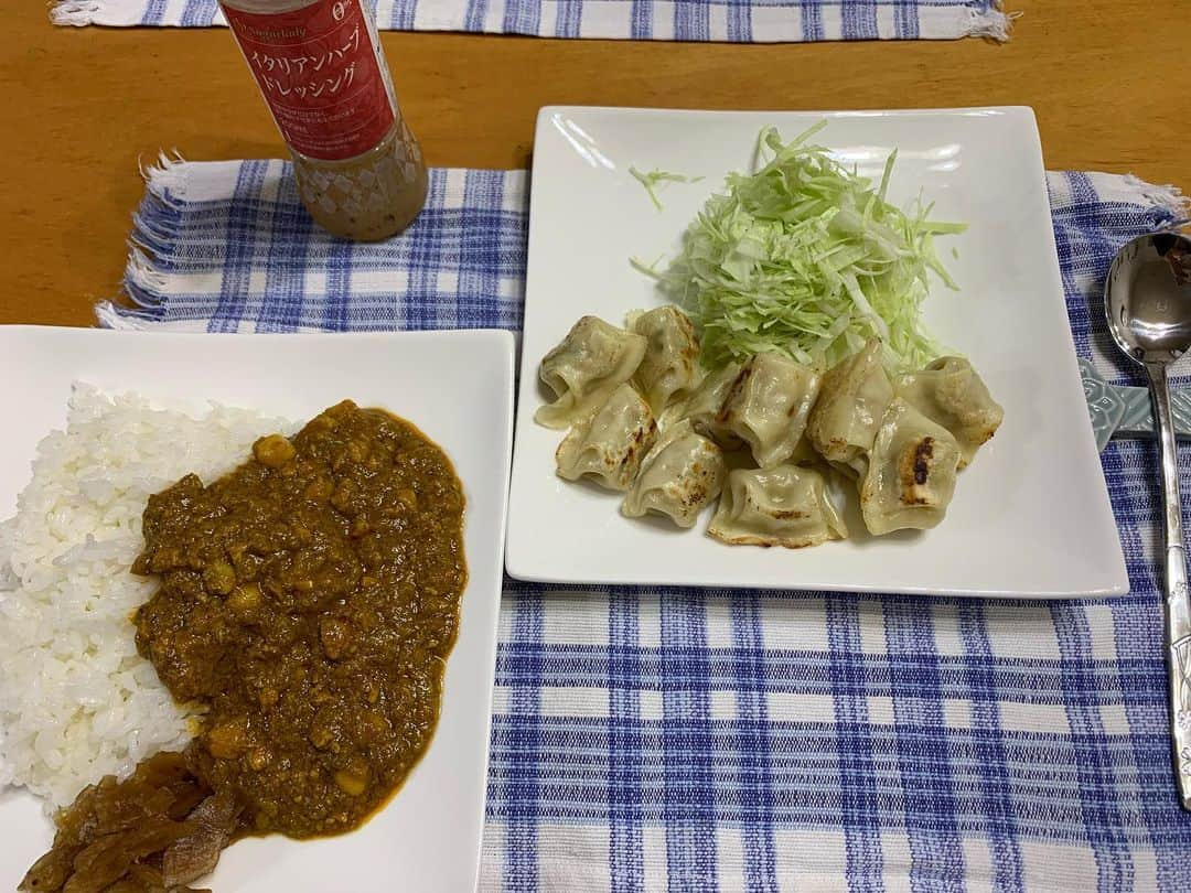 清水梨紗さんのインスタグラム写真 - (清水梨紗Instagram)「今月のシュガーレディはキーマカレー🍛と餃子です🥟 いつも美味しく頂いてます💓 #シュガーレディ #sugarlady #安心安全　#無添加　#食品配達」10月30日 12時08分 - risa_shimizu_2