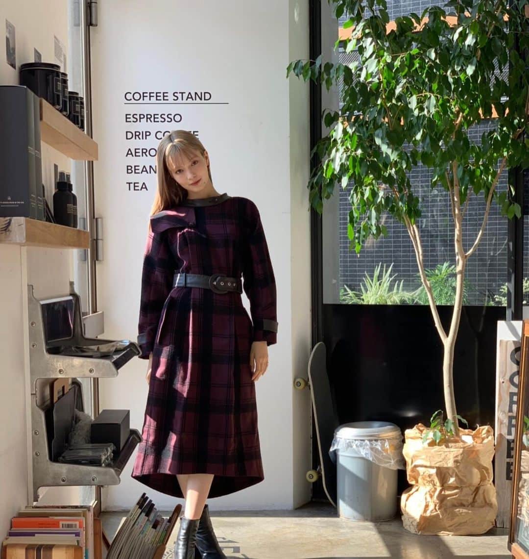 八木アリサさんのインスタグラム写真 - (八木アリサInstagram)「今日の私服。@rumche_official の おにゅーのワンピース☺️👜 渋谷西武でポップアップやってて 大人可愛い服の天国でした。😇」10月30日 18時51分 - alilouss