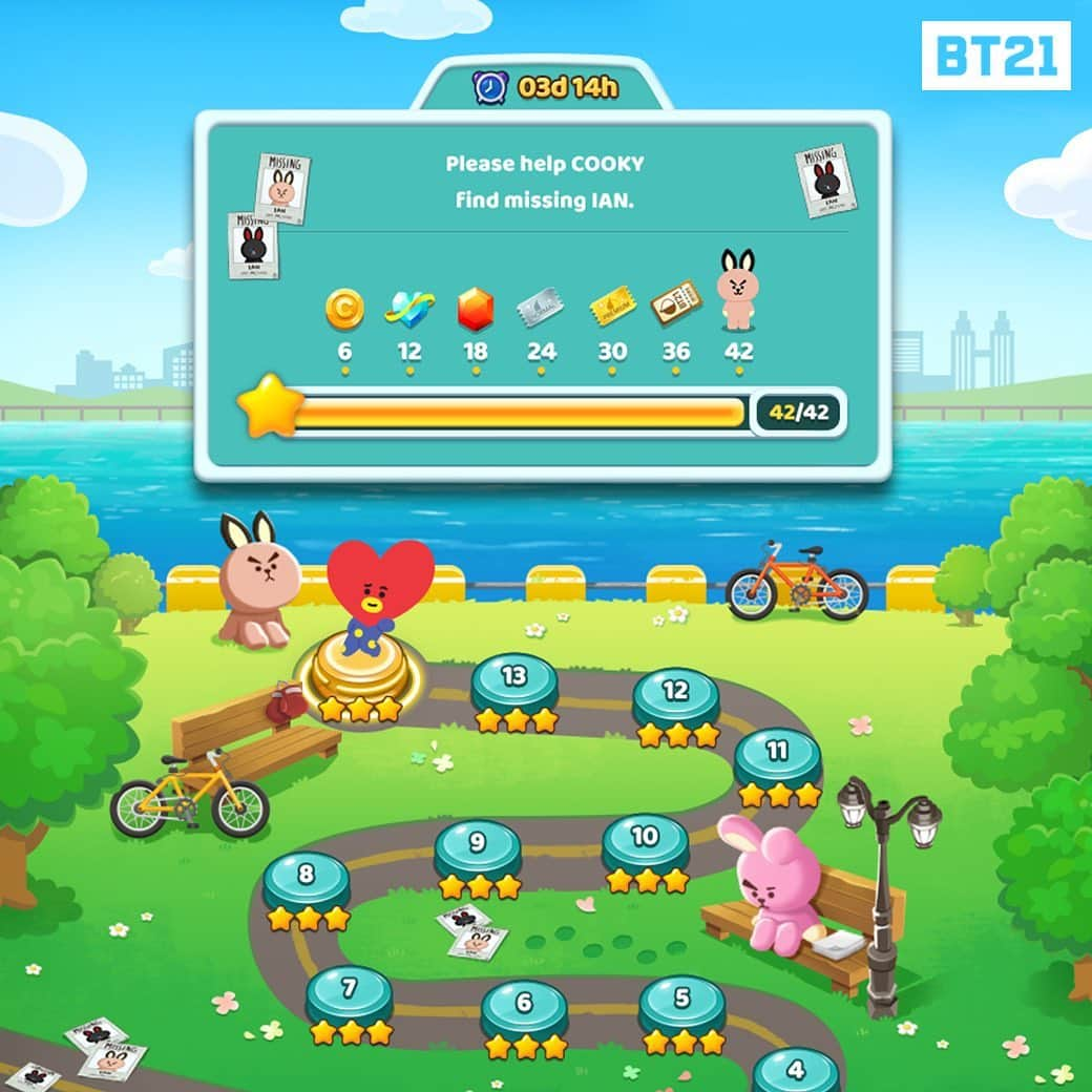 BT21 Stars of tomorrow, UNIVERSTAR!さんのインスタグラム写真 - (BT21 Stars of tomorrow, UNIVERSTAR!Instagram)「M.I.A. (Missing in Action): #IAN 🔍 Help #COOKY find missing friend, IAN! ​. Play PUZZLESTAR #BT21 now for a chance to own the special character, IAN! Time: 10/30 7:00 AM ~ 11/13 7:00 AM (UTC) ​. Download #PUZZLESTARBT21 on App Store & Google Play > http://lin.ee/6w1cK4Y/ztej」10月30日 19時00分 - bt21_official