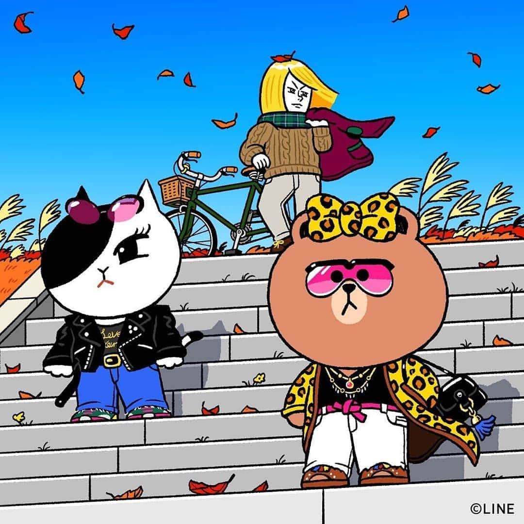 CHOCOさんのインスタグラム写真 - (CHOCOInstagram)「Autumn collections 👒👗👠 @jessicalinefriends  #Linefriends #JESSICA #CHOCO #JAMES #chic #leopard #fashion #autumn」10月31日 1時57分 - choco.linefriends