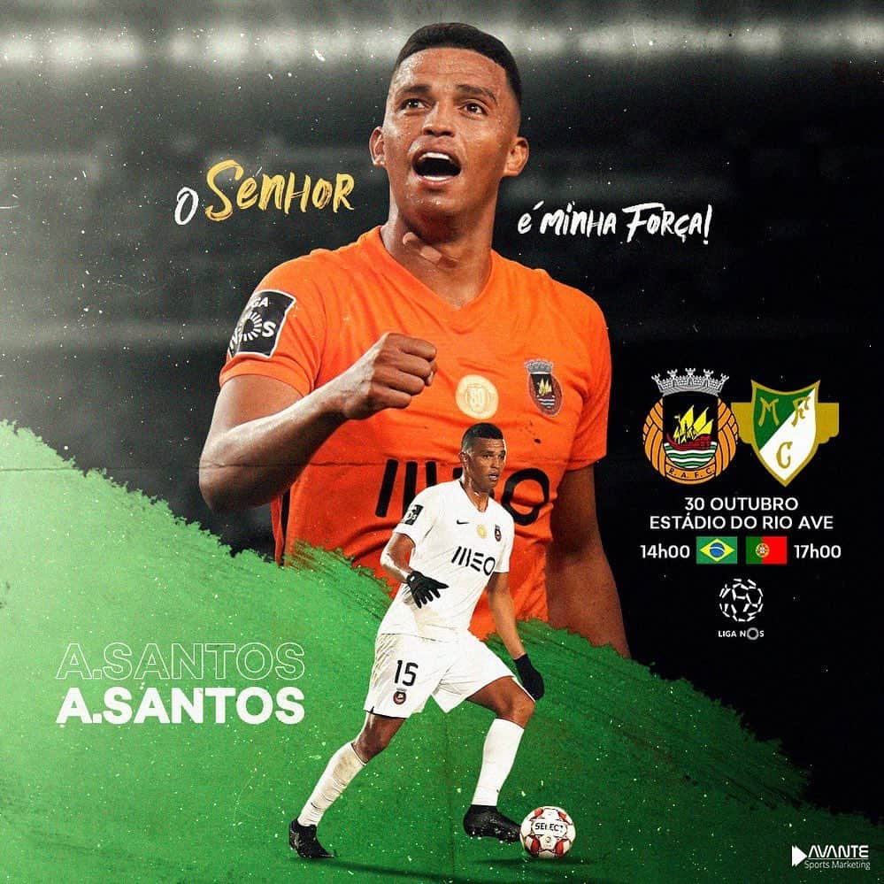 アデルラン・サントスのインスタグラム：「Focados e preparados para a próxima partida da Liga. Que Deus nos abençoe!! 💪🏽🙏🏽 #rioavefc #muitonossosemigual #LigaNOS」