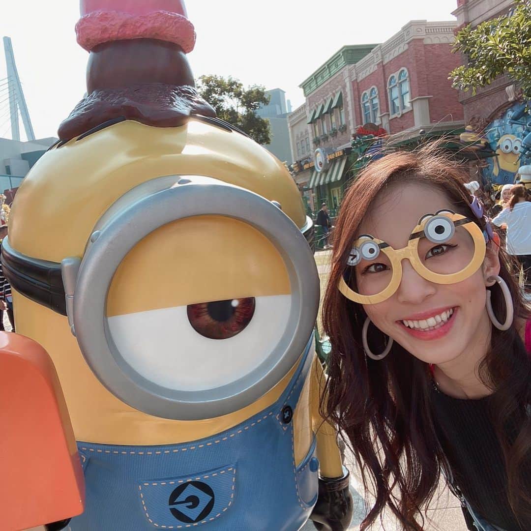 野口啓代のインスタグラム：「UNIVERSAL STUDIOS JAPAN 🦄🧬🎈🎡🎠🎭🎪🏰👻🎢🧸🎀* * * 念願のハロウィン ユニバ🎃👻😈* シーズン終わったら行こうってずっと決めてたから嬉しー! ひたすらミニオンが可愛かった💛💛」