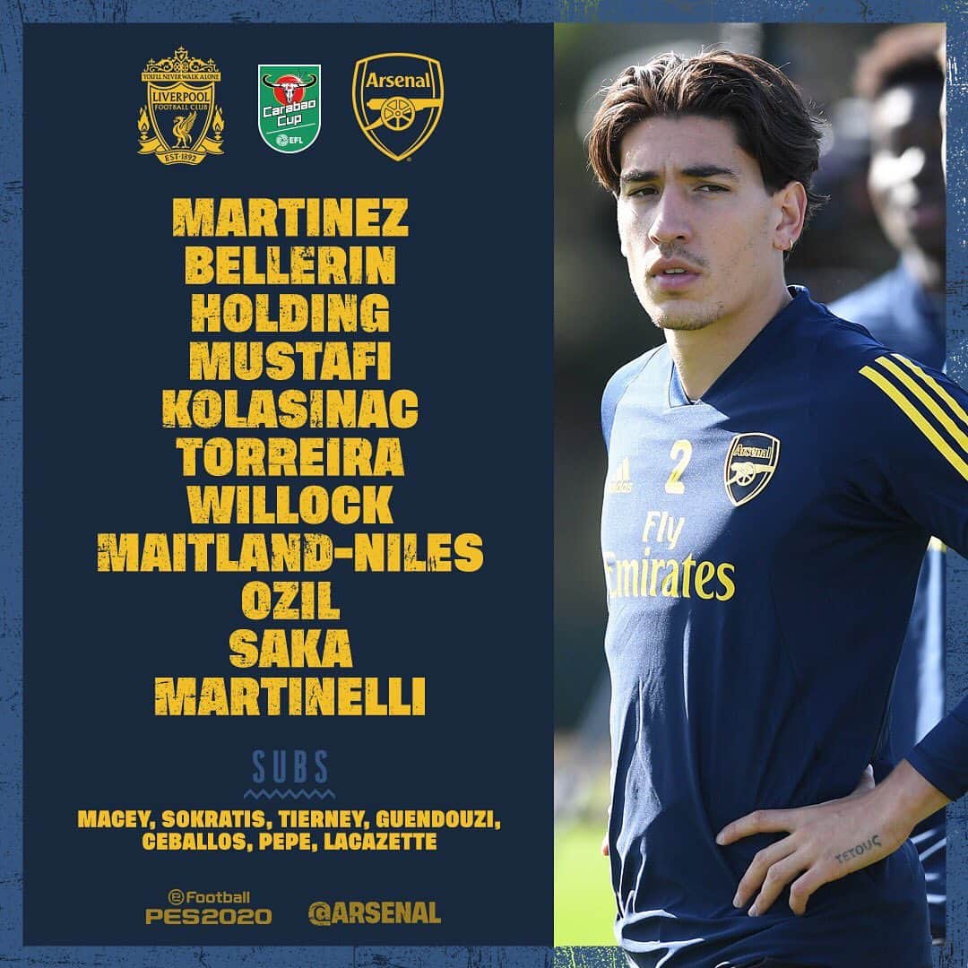 アーセナルFCさんのインスタグラム写真 - (アーセナルFCInstagram)「🚨 T E A M  N E W S ⁣🚨 ⚡️ Martinelli leads the line ⁣ 〽️ Mesut starts ⁣⁣⁣⁣⁣ ©️ Hector captains the team ⁣⁣⁣ ⁣ #arsenal #afc #gunners ⁣⁣⁣ #bellerin #mesutozil #martinelli」10月31日 3時30分 - arsenal