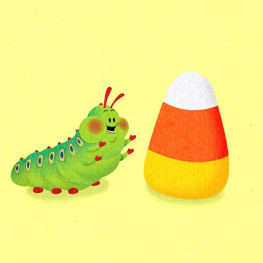 Disney Pixarさんのインスタグラム写真 - (Disney PixarInstagram)「Heimlich is celebrating #candycornday the only way he knows how: Eating! Swipe to finish his sweet snack.」10月31日 3時49分 - pixar