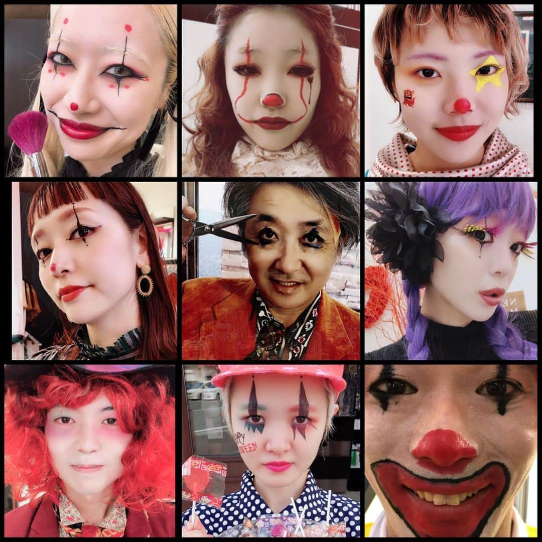 葛巻舞香さんのインスタグラム写真 - (葛巻舞香Instagram)「HAPPY HALLOWEEN🎃 2019 Thema is "Pierrot🤡" #ハロウィン #ハロウィンメイク #HALLOWEEN #halloweenmakeup #colettehair #コレットヘアー #美容室 #楽しい時は楽しく」10月31日 18時57分 - maika.kzm