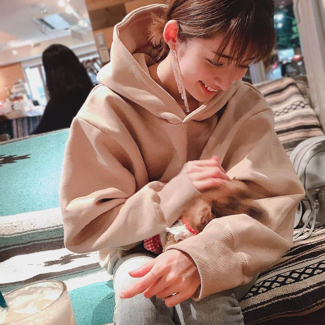 杉枝真結さんのインスタグラム写真 - (杉枝真結Instagram)「☺︎ まろちゃん。 すごーく久し振りに会えた🥺 - 今日は、まろとお揃いカラー！🐩💓 このトレーナー着てきてよかった✨✨✨ 一枚でポカポカだから、安心感に包まれる🤲 - 皆さん、素敵なハロウィンを🎃👻🧟‍♀️🧟‍♂️ - #裾ドローストリング裏起毛パーカー #ティティベイト #プチプラ #コーデ #titivate #titivatestyle #instafashion @titivatejp」10月31日 19時31分 - mayusugieda_official