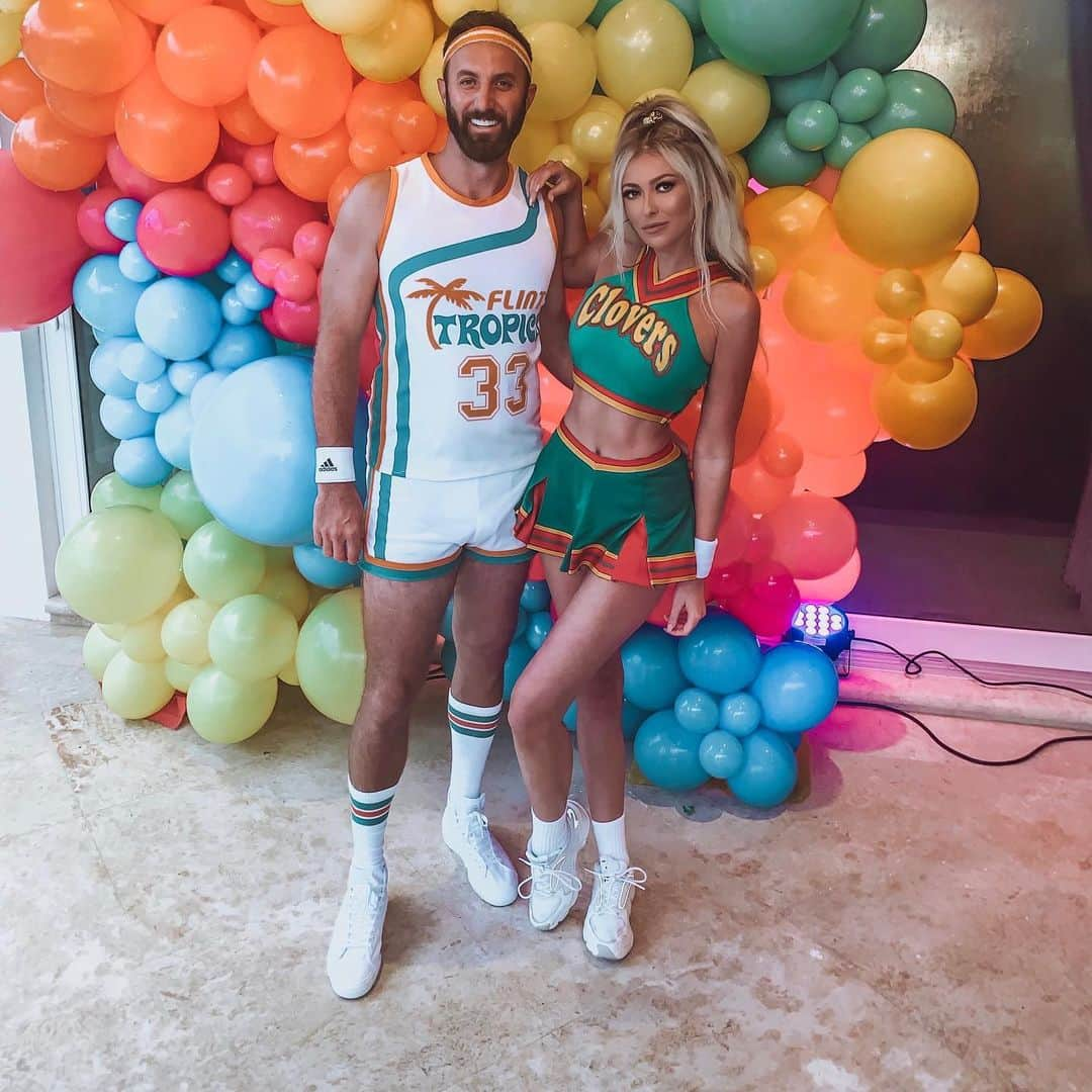 ダスティン・ジョンソンのインスタグラム：「My favorite cheerleader @paulinagretzky」