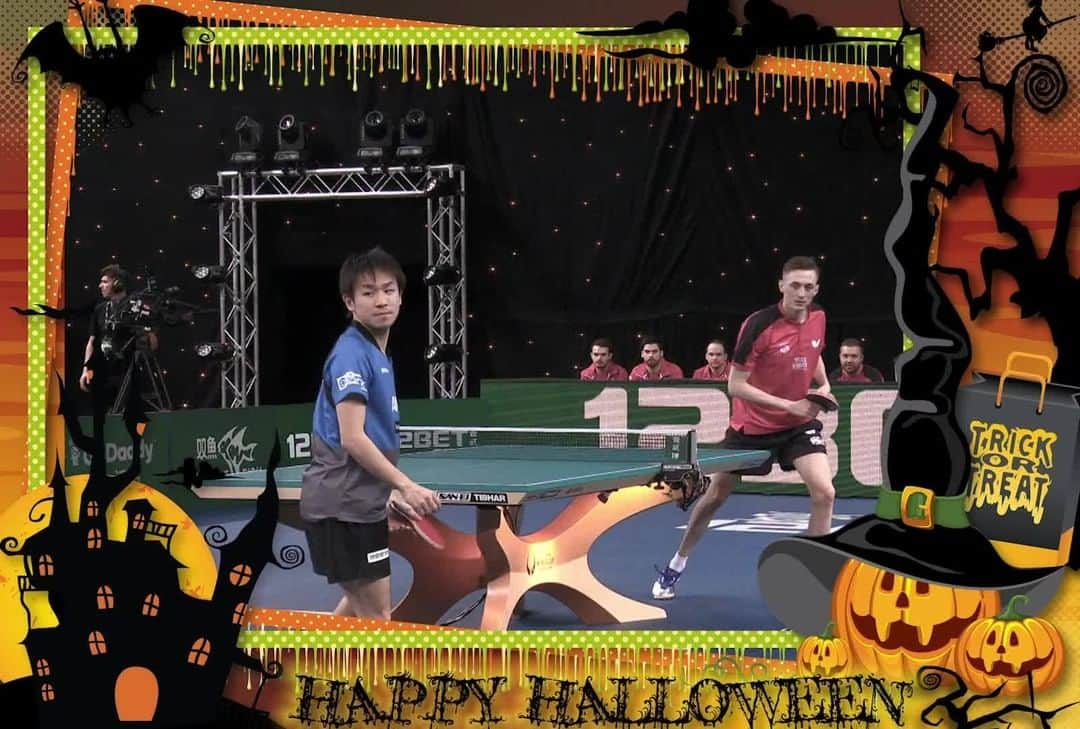のインスタグラム：「Sometimes #TableTennis can be TERRIFYING‼️ 😱😱😱 Happy #Halloween!」