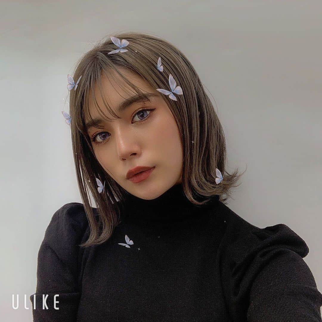 浪花ほのかのインスタグラム：「、 、  チョウチョだよー🧡 ULIKEの新しいハロウィンスタンプ可愛くて、おすすめ！  使ったスタンプは ・Black elf ・Ghost ・Elk どれが好き？  #ulikehalloween #ゆーらいく #ulike_japan @ulike_japan」