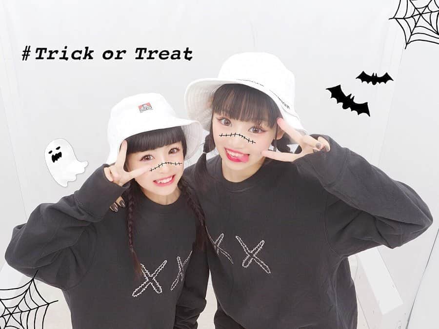 のインスタグラム：「🎃✞👻trick or treat👻✞🎃 * * #ハッピーハロウィン #ハロウィンプリ#halloween  #ぷりんと倶楽部 #ゆずこあ」