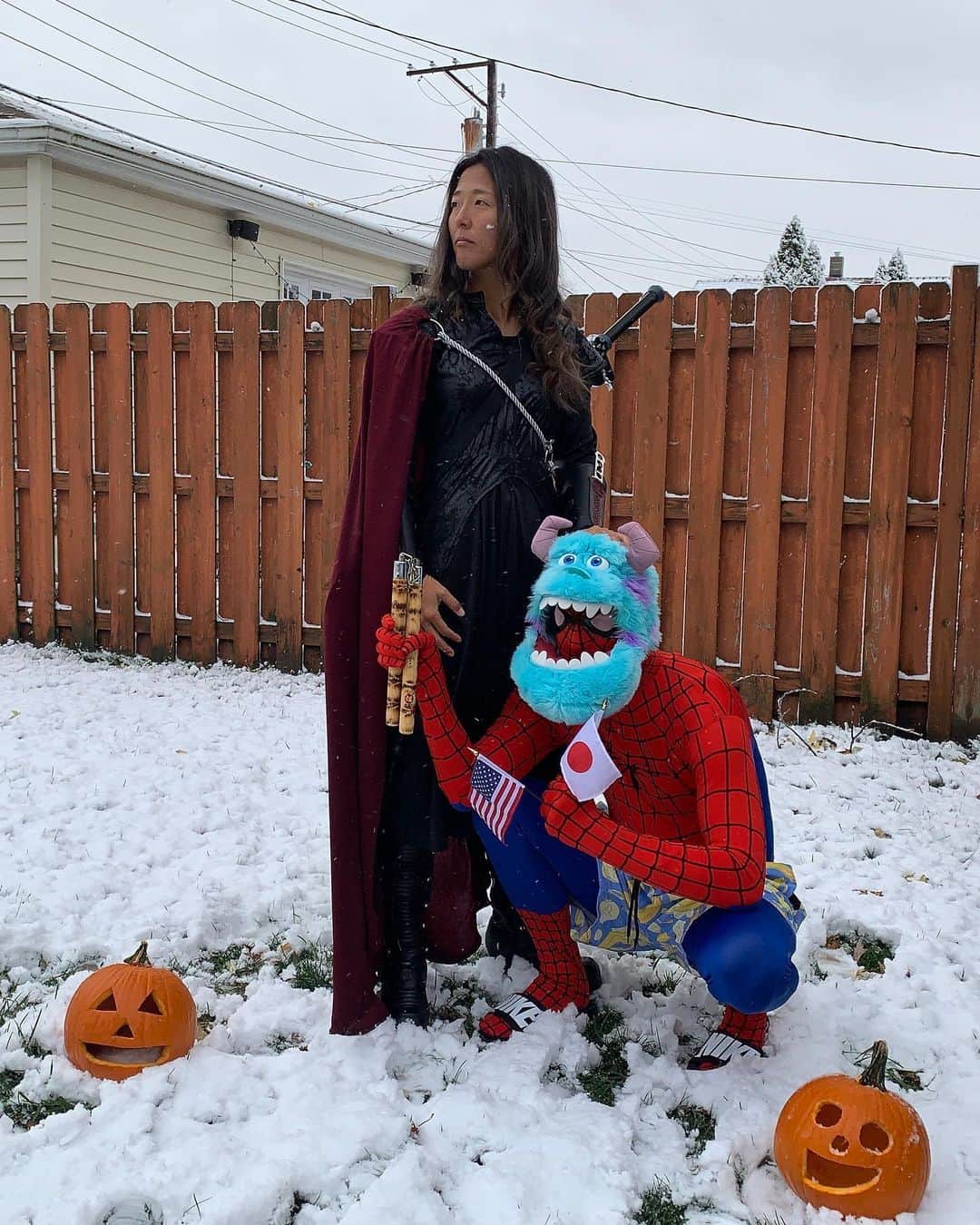 大儀見優季のインスタグラム：「Happy Halloween 🎃  #gameofthrones #queen  #spiderman #monstersinc #japanese and #american」