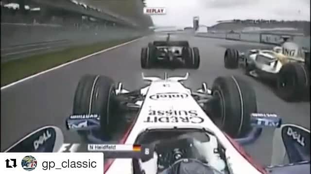 ニック・ハイドフェルドのインスタグラム：「#repost #throwback #f1 #doubleovertake #racing #bmw #malaysia #davidcoulthard #fernandoalonso @f1 #overtake @bmwmotorsport」