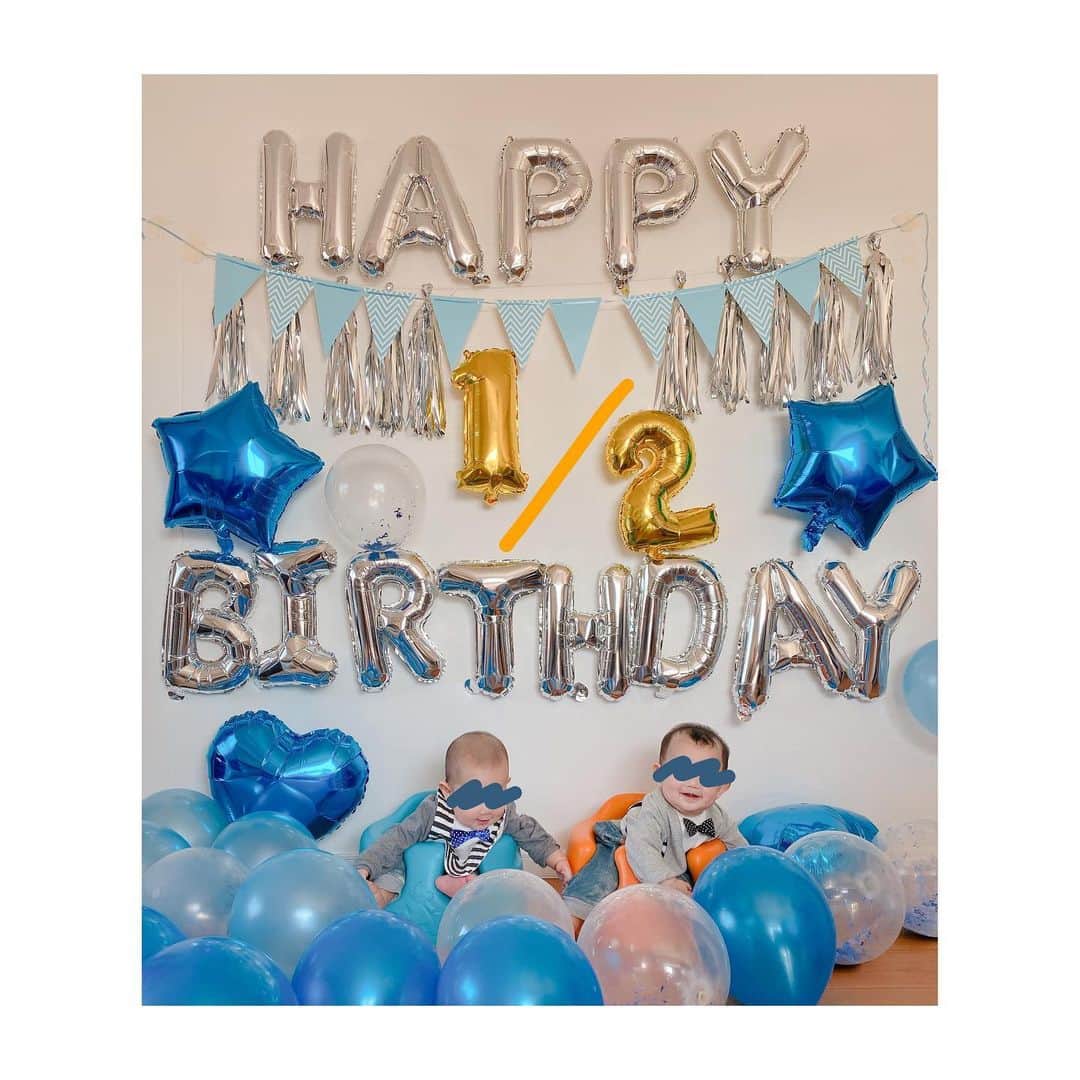 蒼井そらのインスタグラム：「Happy Half Birthday to my twins!!」