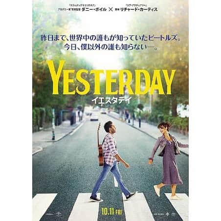 のインスタグラム：「今月の後半は、いろいろ観てきました⭐️ 映画「イエスタデイ」🎬✨  全体のテンポ感もいつの間にか入り込んでしまい、と〜っても良い映画でした☺️💕 本人役ではありましたが、しっかりと演技力が必要とされる重要なシーンを担っていた、エド・シーランのお芝居がとて自然で素晴らしかった✨  そして、ジョン・レノンのもう一つの未来も嬉しかった…🌸✨  誰かが居たから、生まれた誰か… 改めて、ビートルズは本当に偉大なんだなと感じました💖  とても幸せな2時間でした😊✨✨✨  #yesterday #イエスタデイ #movie  #映画 #edsheeran #エドシーラン #dannyboyle #ダニーボイル #thebeatles #ビートルズ  #kitakimayu #キタキマユ」