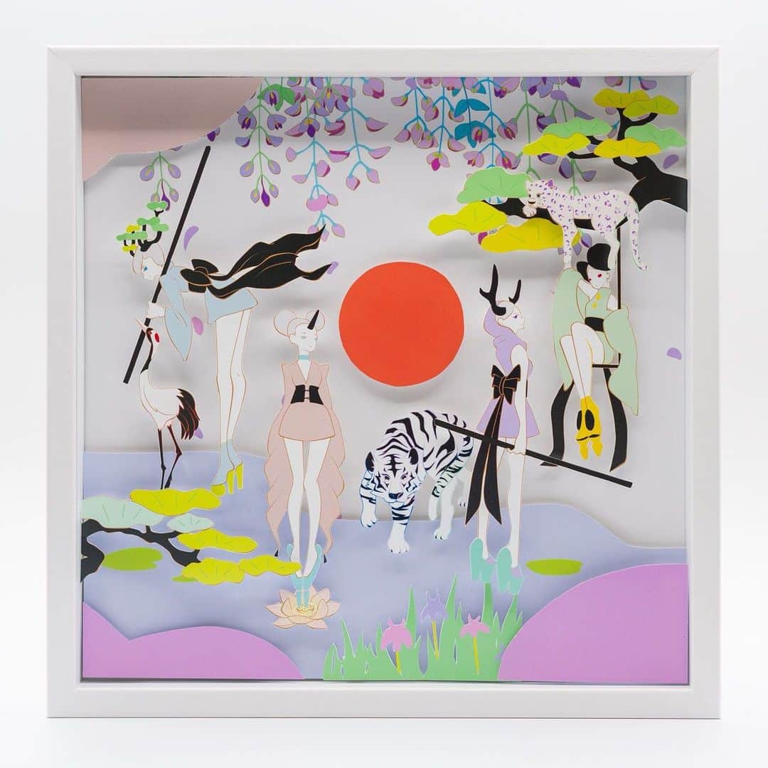 Kiyomi Aritakeのインスタグラム：「#artwork ⑨ Eden 300×300(mm)」