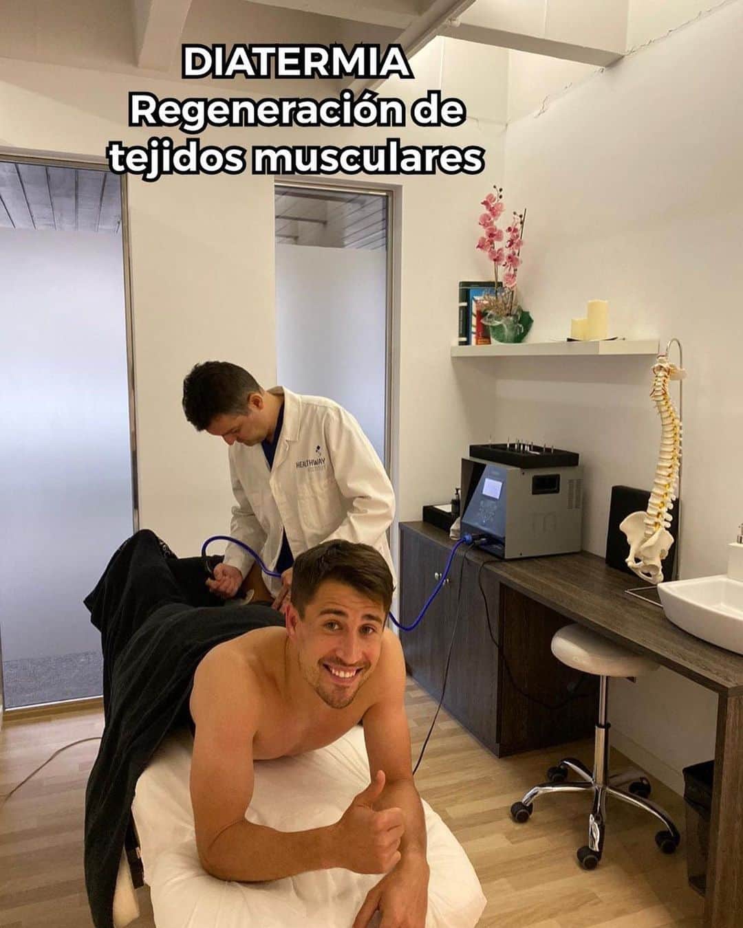 ボージャン・クルキッチのインスタグラム：「Cuidarse al detalle aun estando al 100% y trabajar en prevención es clave para mantenerse siempre a tope. 💪🏻👍🏻 Looking after yourself in great detail, despite being 100%, and working on prevention is key to always being in top shape.  #diatermia #acupuncture #phyisiumsystem」