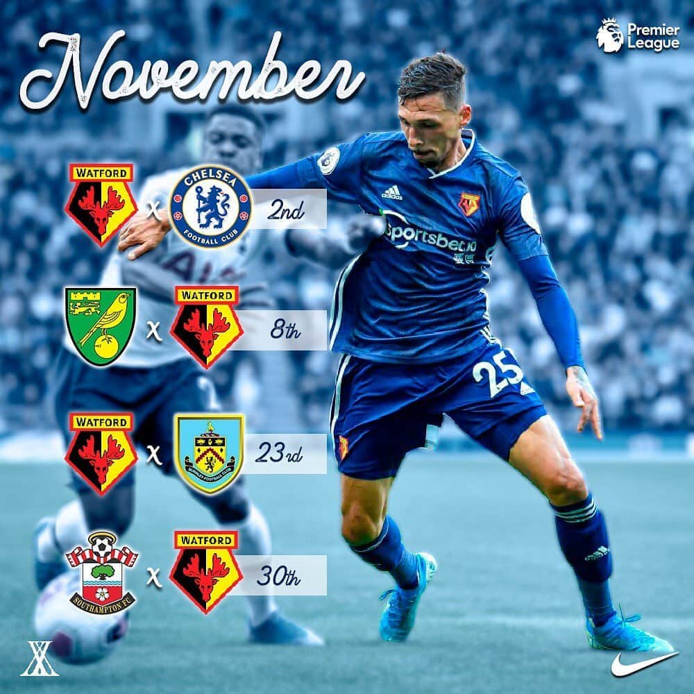 ヨゼ・ホレバスさんのインスタグラム写真 - (ヨゼ・ホレバスInstagram)「A crucial month ahead. #watford #premierleague #watfordfc #nikefootball」11月2日 3時18分 - josecholevas