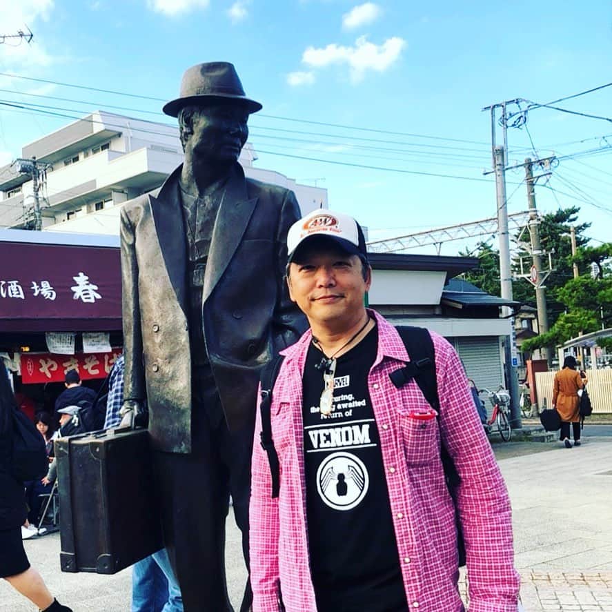 三上市朗のインスタグラム：「今年は舞台があるから行けない「寅さんサミット」行けないから去年の写真を眺めてる。 #寅さんサミット」