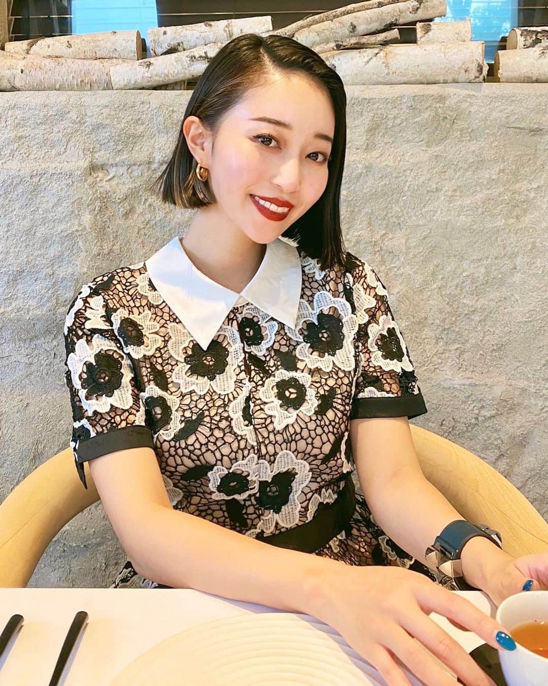 梅谷安里さんのインスタグラム写真 - (梅谷安里Instagram)「楽しみにしてたランチデート💋 福島にあるアドックへ♡ 目でも楽しめるフレンチ🇫🇷美味しかったあ〜！！！ 今日もつーちゃんに会える〜 大阪帰ってきてる間、独占やな🤤♥️ ・ ・ 質問多かった昨日のワンピは @anne2018_official 🌹 #lunch#date#🇫🇷 #フレンチ#アドック #adhoc#あんグルメ」11月2日 12時55分 - anriworld