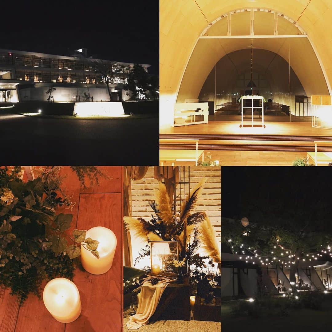 小嶋晶子のインスタグラム：「Wow, such a nice view! Happy Wedding! Wishing you a long and happy marriage!! I'm about to do the MC for a wedding party.🎤 So happy to celebrate this day with you both💜 #めっちゃ #景色 #キレイ #今から #幸せのお手伝い #weddingparty #MC #🎤」