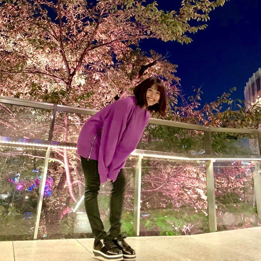 喜多乃愛さんのインスタグラム写真 - (喜多乃愛Instagram)「⭐️ 桜の木がライトアップされてて綺麗だったー✨」11月2日 20時16分 - kitanoa_official