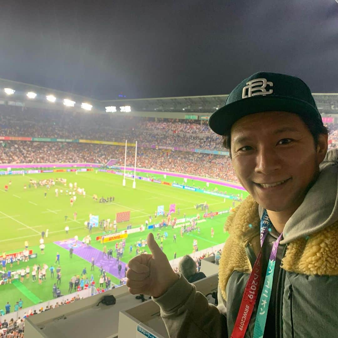 渡部建のインスタグラム：「ステキな44日間をありがとうございました！ 南アフリカおめでとう！ #rwc2019 #イングランド対南アフリカ」