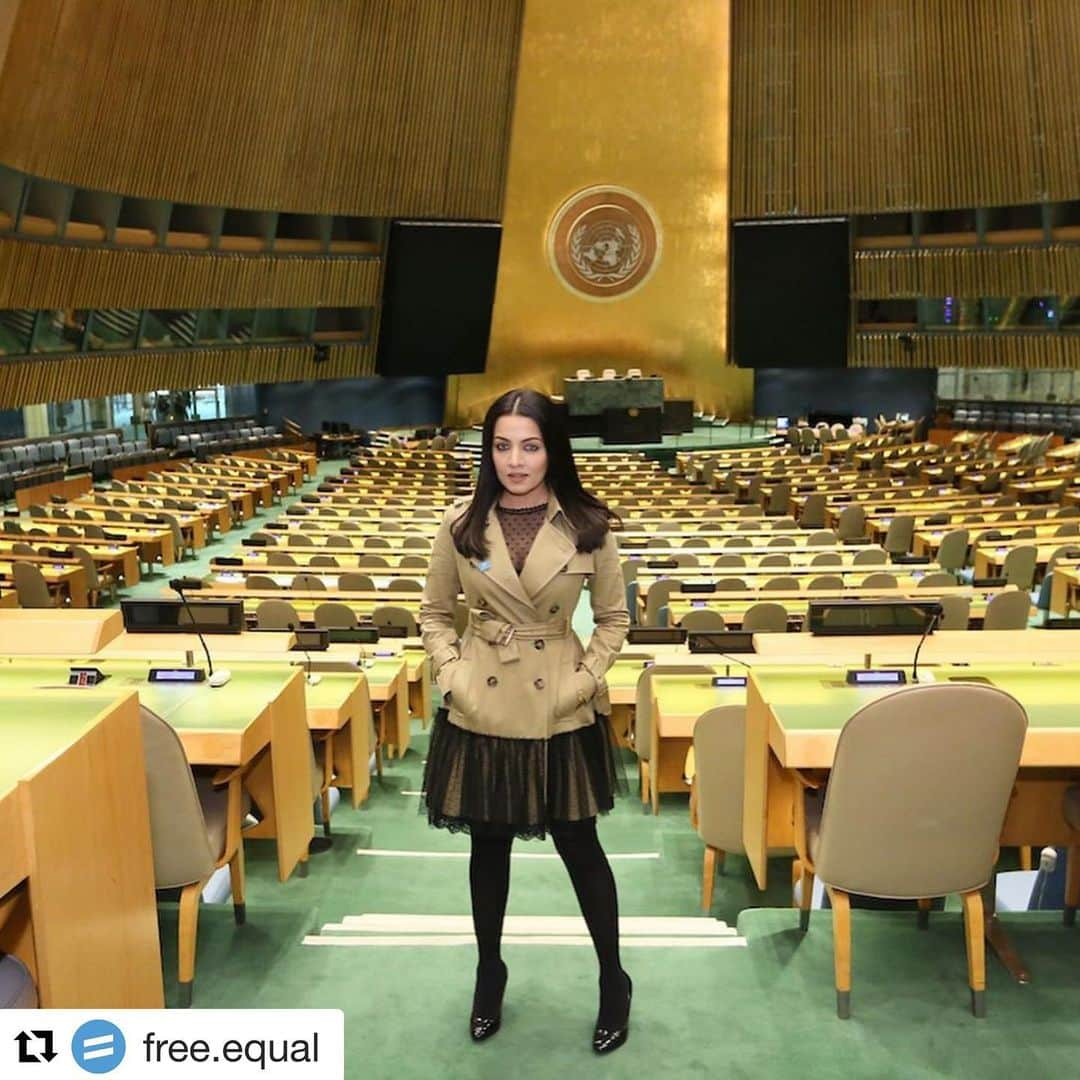 セリーナ・ジェイトリーさんのインスタグラム写真 - (セリーナ・ジェイトリーInstagram)「#Repost @free.equal with @get_repost ・・・ Yesterday, actress, activist & @unitednations @free.equal champion @celinajaitlyofficial met with #LGBTI business leaders, civil society reps & @unitednationshumanrights officials to discuss her 15 years of activism & upcoming film #SeasonsGreetings by @ramkamalmukherjee ❤️ ⁠⠀ ⁠⠀ ------------⁠⠀ 📸: OHCHR/Stuart Ramson ⁠⠀ ⁠⠀ #StandUp4HumanRights  #biz4lgbti #celina #celinajaitley #humanrights #equality #unitednations #lgbt #lgbtqi #nyc #newyork #valentino ##celinajaitlyhaag #seasonsgreetings #beautyqueens4ever #msuniverse #missindia #bollywood #bollywoodactress #celinajaitly #humanrights」11月2日 23時42分 - celinajaitlyofficial