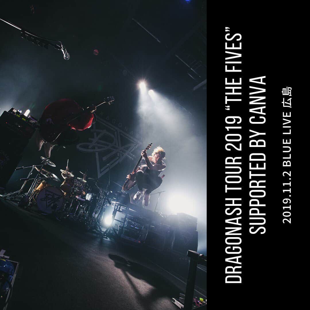 Dragon Ashさんのインスタグラム写真 - (Dragon AshInstagram)「DRAGONASH TOUR 2019 "THE FIVES" supported by Canva @ BLUE  LIVE 広島 #拡大して #DA_livephoto @nekoze_photo」11月3日 1時38分 - dragonash_official