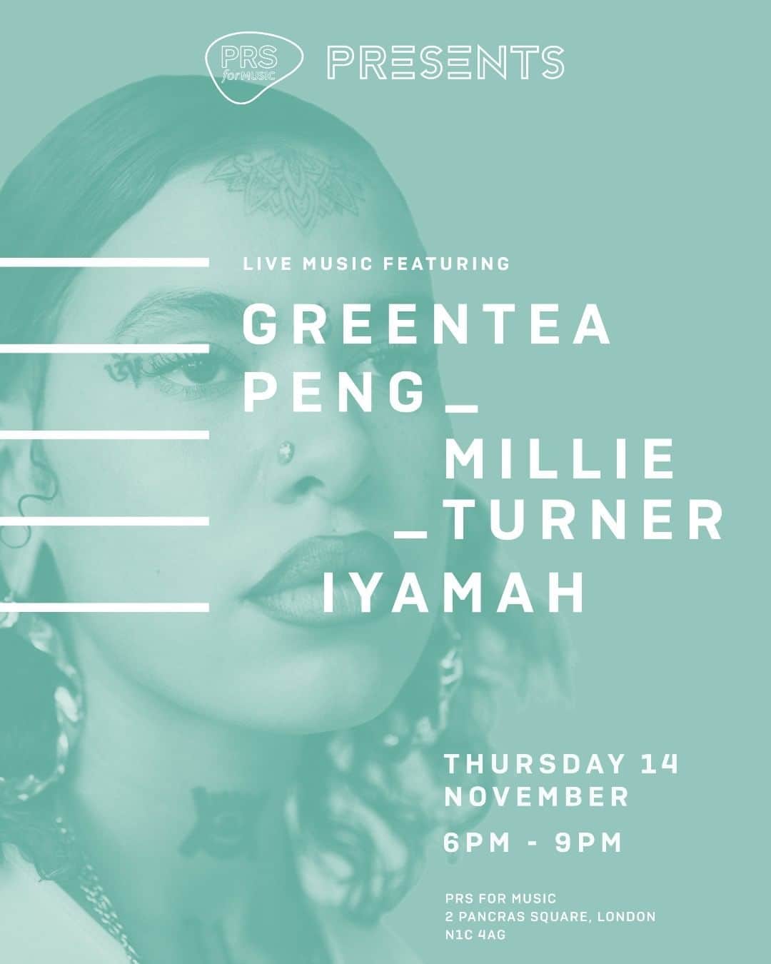 PRS for Musicさんのインスタグラム写真 - (PRS for MusicInstagram)「📢 #PRSPresents Ticket Competition 📢  We have five pairs of tickets for the November edition of #PRSPresents up for grabs.  To be in with a chance of catching @greenteapeng / @MillieTurner and @Iyamah_artist live at this exclusive event. Link in bio.」11月3日 21時25分 - prsformusic