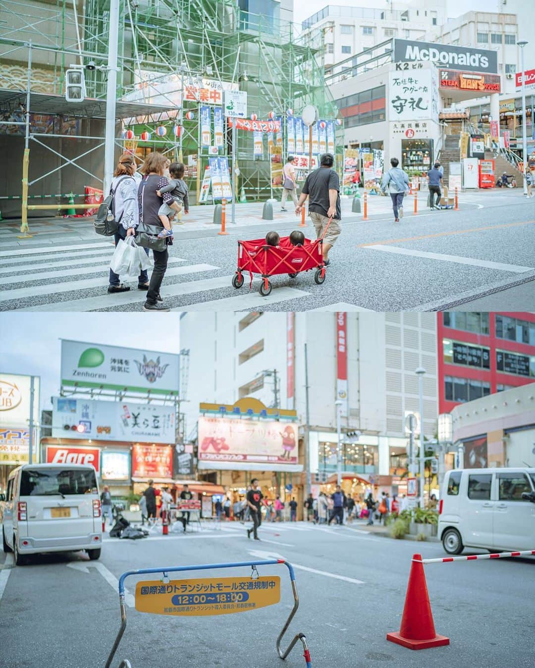 おきなわLikesさんのインスタグラム写真 - (おきなわLikesInstagram)「日曜日の国際通り . いつも人が多くて いそがしいイメージがあった国際通りですが 日曜日のトランジットモール(ホコ天)の 時間帯(12:00-18:00)は 空気がどこかユルッとします^ ^ . 子供たちが道路で自由に落書きしていたり、 シャボン玉を夢中で作っていたり、 大道芸が盛り上がっていたり。 . 普段使われている道路を 人が自由にできるようにしただけで これだけ気持ちがいい場所になるっていいですね^ ^ 超グッドです。 . 国際通りをまわった後は 旧牧志公設市場、公設仮市場や またその周辺を探索したりするとおもしろいですよ^ ^ . 外国のような空気感がありますし 昔ながらの那覇と、 新しい那覇がまざった景色もあります^ ^ . もし！まだ日曜日の国際通り、 トランジットモールを体験したことがない方。 ぜひ一度足を運んでみてください^ ^ 那覇の新しい一面がみれるかもですよー^ ^ _______________________________________________________ ・那覇、国際通りトランジットモール 毎週日曜日、12:00-18:00の間でやってます。 区間は→県庁北口交差点（パレット久茂地）から 蔡温橋交差点（モノレール牧志駅）まで _______________________________________________________ #国際通り#トランジットモール#那覇#本島中南部#おきなわLikes#japan#okinawa#沖縄」11月18日 11時50分 - okinawa_likes