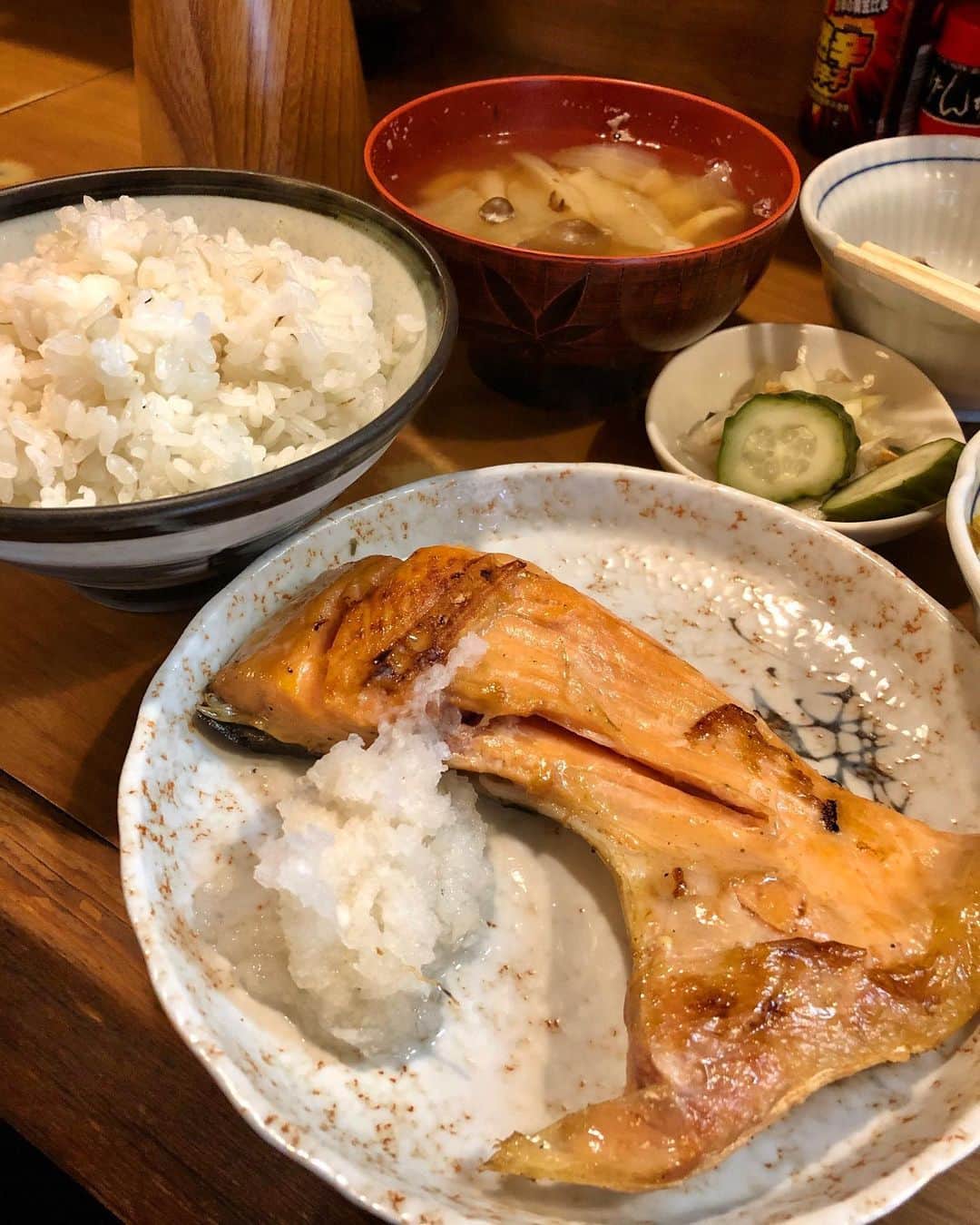 名越康文さんのインスタグラム写真 - (名越康文Instagram)「#鮭かま焼き #満寿川 #お腹いっぱい これから #ボイトレ」11月18日 12時12分 - nakoshiyasufumi
