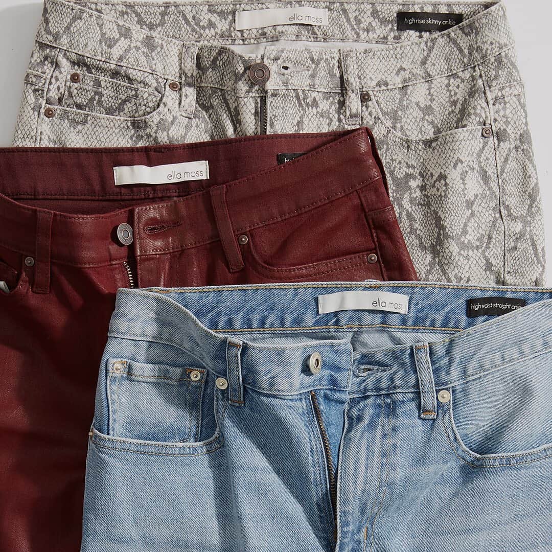 のインスタグラム：「Thrice as nice. Tap to shop these denim must-haves!」