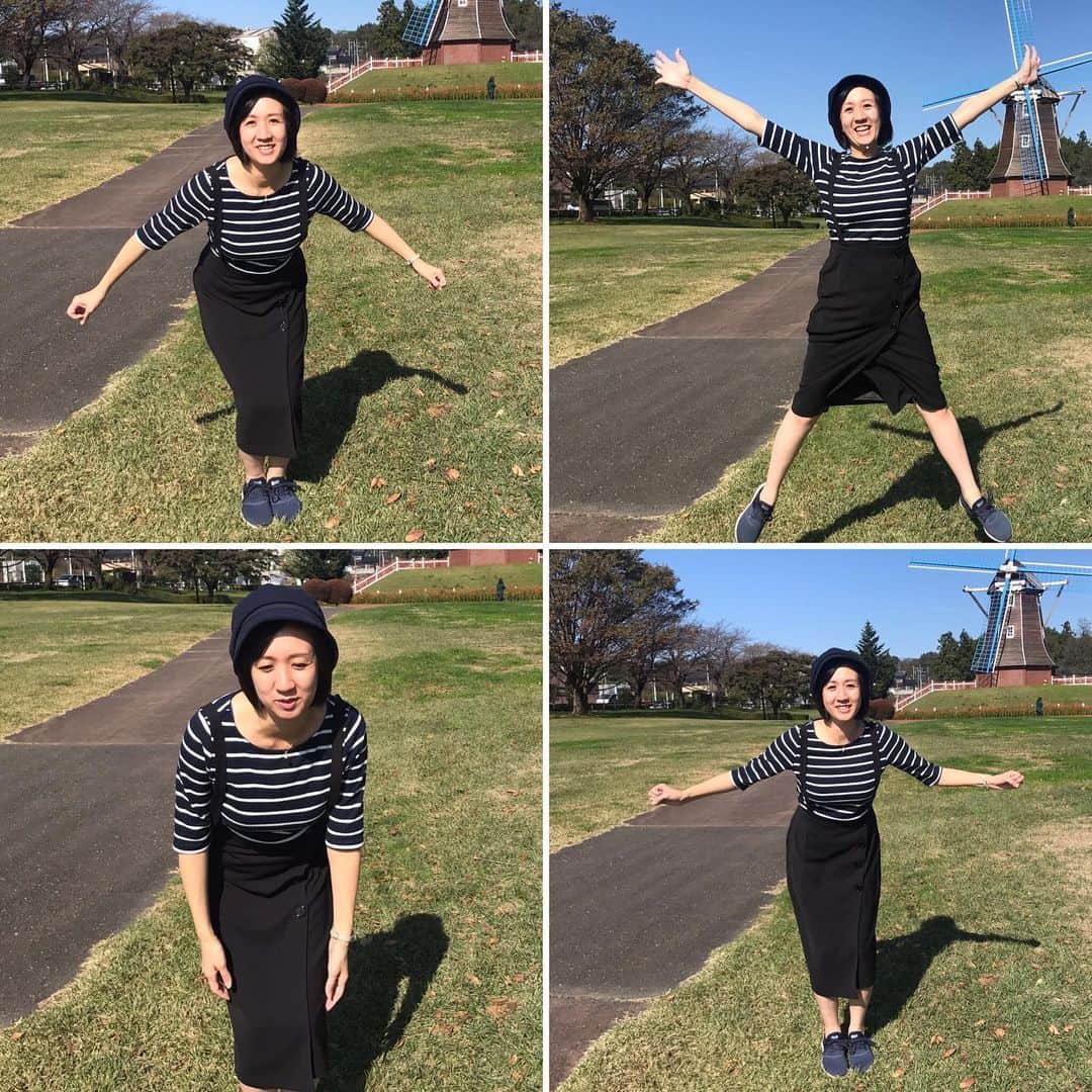 三隅有里子さんのインスタグラム写真 - (三隅有里子Instagram)「* 時間とスペースさえあればジャンプして撮影したい人🙋 左上)よし飛ぶぞ！ 右上)飛べた！ 右下)着地成功 左下)はあ疲れた 素の表情に笑ってしまう。特に左下。 撮影協力してくれる友達に感謝です🙇‍♀️ #写真 #photo #ジャンプ写真 #jump #ある日の休日 #休日 #off #お付き合いありがとう #thankyou #maebashi #前橋 #大胡ぐりーんふらわー牧場 #風車 #群馬 #gunma  #群馬テレビ #群テレ #gtv #アナウンサー」11月3日 23時15分 - misumi_gtv