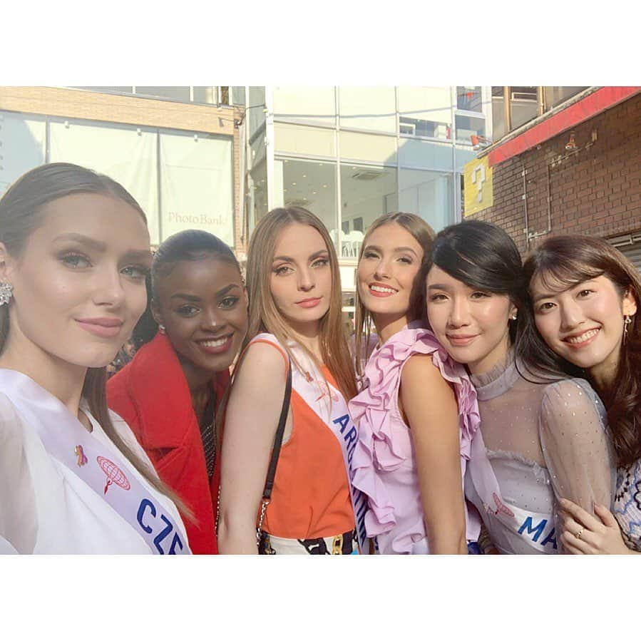 杉本雛乃のインスタグラム：「So nice to guide you around HARAJUKU💕💕 Hope you all made a great memory! . #missinternational2019 #harajuku #shibuyacrossing」