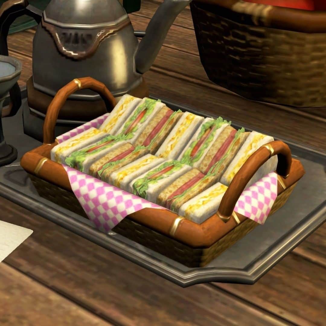 FINAL FANTASY XIVさんのインスタグラム写真 - (FINAL FANTASY XIVInstagram)「Celebrate #NationalSandwichDay with a bountiful 🥪 gift from your friend the Crystal Exarch!💎 #FFXIV #ff14」11月4日 2時52分 - ffxiv