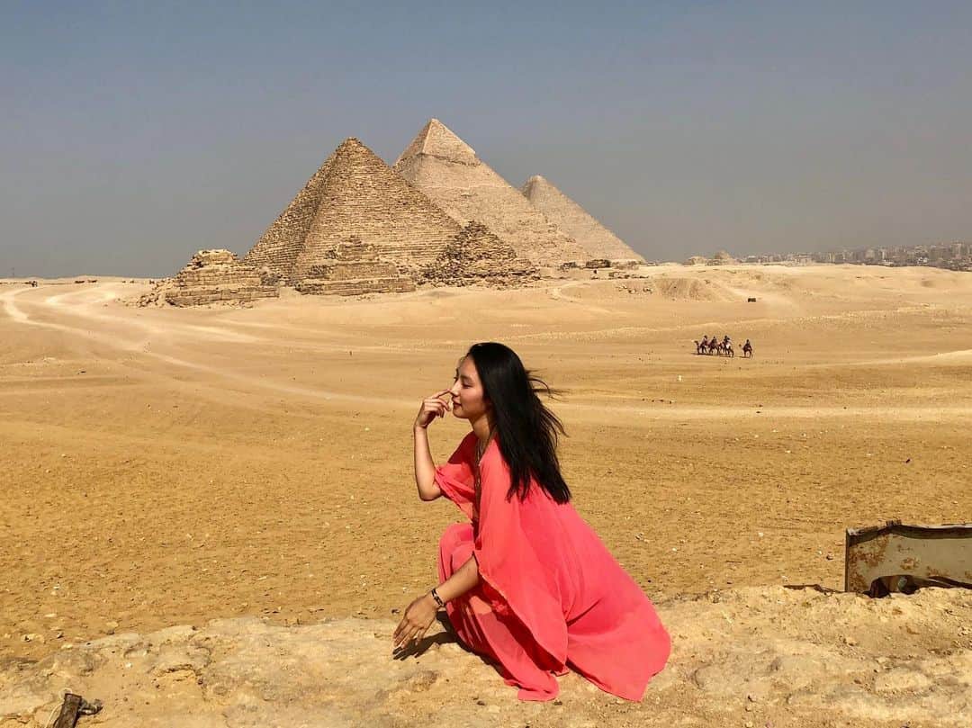 里彩さんのインスタグラム写真 - (里彩Instagram)「جميل🥺❤️ #egypt #pyramid  #エジプト #ピラミッド」11月5日 2時06分 - risa_gram611