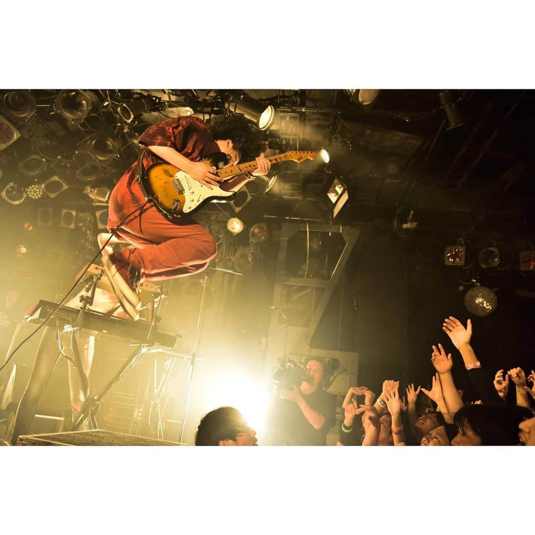 石毛輝さんのインスタグラム写真 - (石毛輝Instagram)「the telephones 2019.1103 Major debut 10th anniversary tour final at SHIBUYA club QUATTRO with ドミコ  ホントに最高のツアーファイナルでした！ありがとう！  てかオーディエンスのみんなハンパなかったから！ 1曲目からあの盛り上がりはおしっこ漏らすかと思ったよマジで！  ドミコめちゃくちゃかっこよかったし、カバー嬉しかったし、アンコールのセッションも面白かった。 ひかると対バンどころか同じステージで演奏したりする日が来るなんてビックリw 最高の男ですわ。  バンドは素晴らしくて尊い。 って最近いつも以上に思ってる。  来月はZeppワンマン。 今のテレフォンズをたくさんの人に観てほしい。 さぁ、やれんのか〜テレフォンズ！ 北浦和の誇りを持ってぶちかますぜ！！！ . . . photo by 河本悠貴 . . . #thetelephones  #ドミコ」11月4日 20時03分 - akiraishige