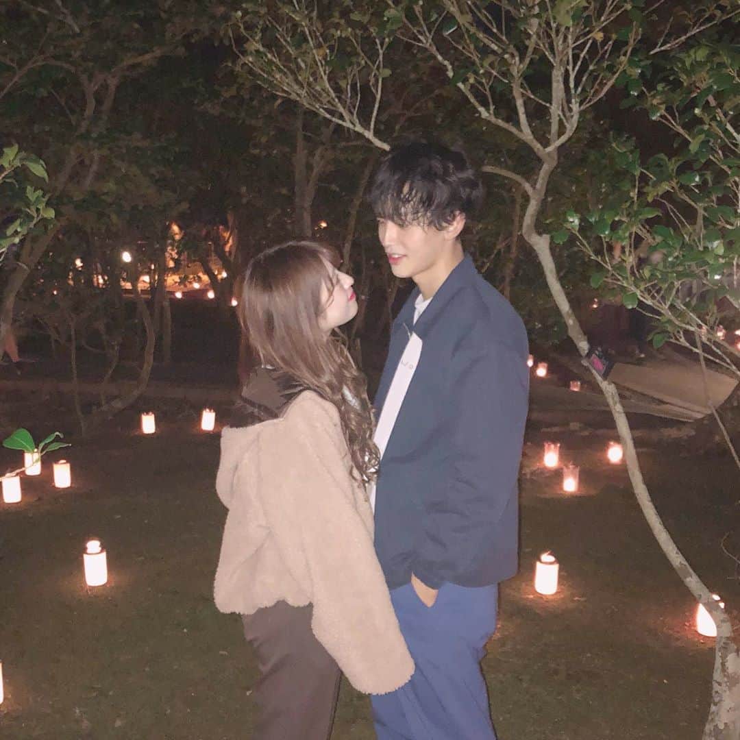 青木菜花のインスタグラム：「.﻿ .﻿ 1年9カ月記念日は2人で江ノ島シーキャンドルへ🕯♡﻿ ﻿ 凄く凄く綺麗だった〜〜！！🌟﻿ これからも沢山思い出増やそうね🥰﻿ .﻿ . #江ノ島シーキャンドル #江ノ島 #1年9カ月 #記念日 #なのかじ #キャンドル #カップルフォト #instalike #instagood #l4l」