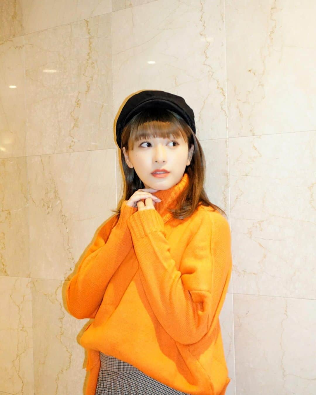 水野まいさんのインスタグラム写真 - (水野まいInstagram)「🍊🧡🍊🧡🍊🧡🍊🧡🍊. . . #ootd #ootdfashion #follow #followme #me #girl #sony6300 #a6300 #zara #casselini #qalb #love #flashphoto #flashphotography  #秋コーデ #秋コーディネート #オレンジコーデ #ニット #ニットコーデ #キャスケット #キャスケットコーデ #ザラジョ #ビジョビ #ザラ #キャセリーニ #コーデ #秋服 #秋服コーデ #秋冬コーデ #秋冬ファッション」11月4日 22時04分 - predia_mizuno_mai